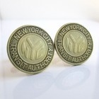 Nyc Subway Transit Token Cuff Links - Repurposed Vintage New York City Coins
