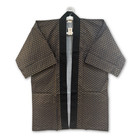 Japanese Happi Coat Asanoha Pattern Black Traditional Kimono Style Festival Jack