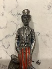 Vintage 1930s Hood Ornament Featuring Uncle Sam With Eagle By His Feet