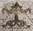 Antique Pair Of Brass Handkerchief Holders Wall Hangers