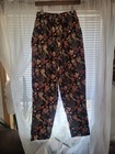 The Happy Chef Black Graphic Women Medium Chef Pants Peppers Produce Cotton
