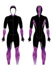 Edge Long Track Speed Skating Suit Skinsuit Rubber Speedsuit Violet