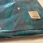 Alaska Airlines Sealed First Class Filson Plaid Blanket  54x38  Navy Green