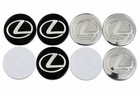 4pcs 56mm Lexus Wheel Center Cap Stickers Decals Hub Emblem Black Silver