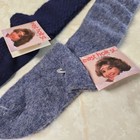 2 Pair Nos Vintage East Holt St  Knee Hi Socks Made In Usa Acrylic nylon 9-11 Wm