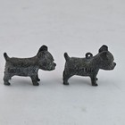 Vintage Ideal Dog Food Good Luck Terrier Dog Charms Pot Metal Advertising Lot