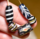 Antique Venetian Assorted Lampwork Trail Decorated Beads  African Trade