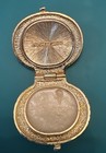 Vintage Guy Laroche Fidji Solid Perfume Shell Compact Gold Tone Estate Rare