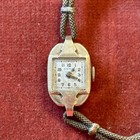 Rare 14k Solid Gold Vintage Stetson   Art Deco Wristwatch   Plus 14k Gf   Works