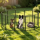 24  32  40  Dog Playpen 8 12 16 Panels Pet Fence Cage Puppy Exercise Pen W door