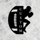 Vintage Footballer Metal Wall Plaque Add Name For Sports Fans