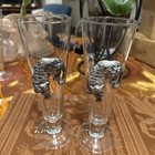 Set Of 2 Arthur Court Designs Jaguar Pilsner Beer Glasses  Safari Series