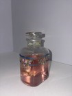 Violet Vintage Miniature Glass Perfume Bottle Pink Liquid Floral Band Design