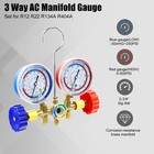 Adafirst Ac Manifold Gauge Set  3 Way Car Hvac R134a R404a Refrigerant Charging