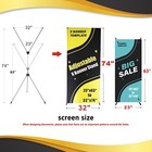 Premium Adjustable X Banner Stand 23  X 63  To 32  X 74  For Trade Show Display