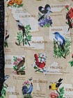 Lot Of 4 5 Yards The 50 State Birds Cotton Fabric