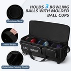 3 Ball Bowling Bags With Wheels  Premium Bowling Bags 3 Ball Roller - 900d Re   