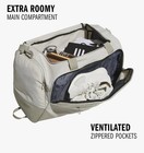 New Adidas Defender 5 Medium Gym Training Duffel Bag  Beig   Gray