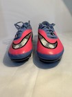 Nike Hypervenom Pink Blue Black White Lace Up Low Top Plastic Soccer Cleats