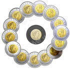          Canada Full Colored Toonie New  2 Dollars Unique 15-coin Set  2017 - 2026