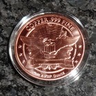 1 Oz  Copper Round - Saint-gaudens -   999 Fine Copper Bullion Coin In Capsule