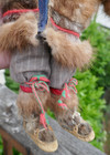 Vintage Mid 20th Century Alaskan Native Handmade Doll - 13 5  Tall