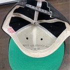 Vintage New Era La County Fire Dept Fsa Snapback Hat Black Usa Made Green Brim