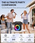 Karaoke Machine  Portable Bluetooth Speaker With 2 Wireless Microphones
