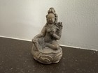 Mongolian Tibetan Buddhist Handmade Clay Statue Of A Green Tara