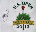 Justin Rose Signed 2013 Us Open Flag Merion Golf Beckett Coa