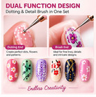 10pcs 2-in-1 Nail Art Brush   Dotting Tool Set For Diy Manicure Designs