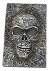Secrets Of The Macabre Vintage Gothic Tooled Floral Skull Decorative Jewelry Box