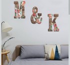 12    Wooden Letter M     Rustic Wall Decor Sign For Home  Events  Weddings     Rose