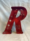 Vintage 16 5    Red Metal  r  Letter - Marquee Sign Light Up Industrial 3d