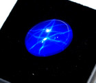 Certified 17 Carat Blue Star Sapphire Oval Cabochon Aaa   Quality Loose Gemstone