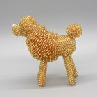 Native American Beadwork-beaded Golden Poodle By Ronda Dosedo-zuni