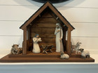 Wooden Manger For Nativity Creche  hand-crafted willow Tree Compatible  stain 