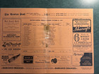 1949 Oct 16th Boston Bruins New York Rangers Program Home Opener Boston Garden