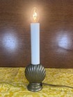 Vintage Underwriters Laboratories Brass Clam Sea Shell Lamp Night Light 