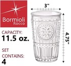 Bormioli Rocco Romantic 4 Piece Set Of Clear Tumblers 10 25 Oz