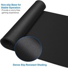 Black Mouse Pad Non-slip Rubber Base Durable Stitched Edge