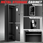 71  Metal Storage Cabinet Wardrobe Clothing Storage Locker 2 Doors Office School