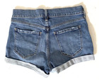 Old Navy Distressed Med Wash Cuffed Stretch Denim Boyfriend Shorts - Size 4