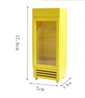 1  12 Dollhouse Decoration Yellow Vertical Single Door Refrigerator