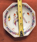 Asian Octagonal Bowl With Image Of A Phoenix Bird Flower Border