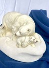 United Design Animal Classics Polar Bear Trio  cc-357 Hydrostone Figurine 15 X 8