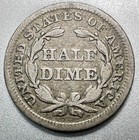 1850   Seated Half Dime  F vf   2634