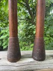 2 Vintage Wooden Beehive Industrial Spools 12   