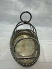 Vintage Yeoman Plate Epns England Silver Plate Toast Rack Oval Tray Beaded 6 