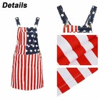 Women s Overalls Usa America Flag Print Bib Dress Jumpsuit Romper Short Skirt